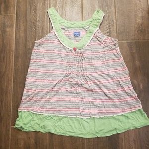 Vera Wang ▪Pink & green flowy sleep / lounge tank